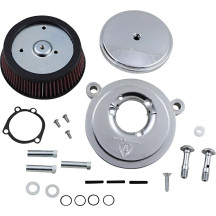 Big Sucker™ Stage I Air Filter Kit — Chrome, Round