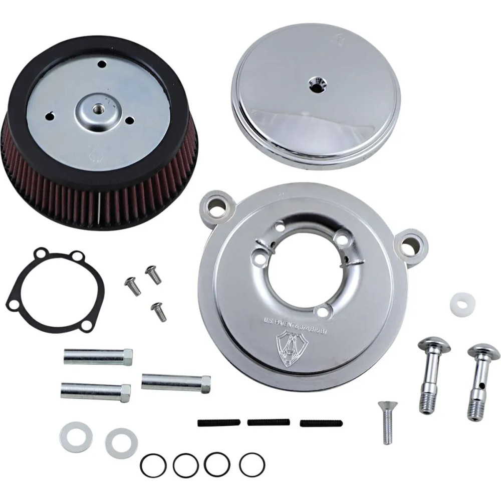 Big Sucker™ Stage I Air Filter Kit — Chrome, Round