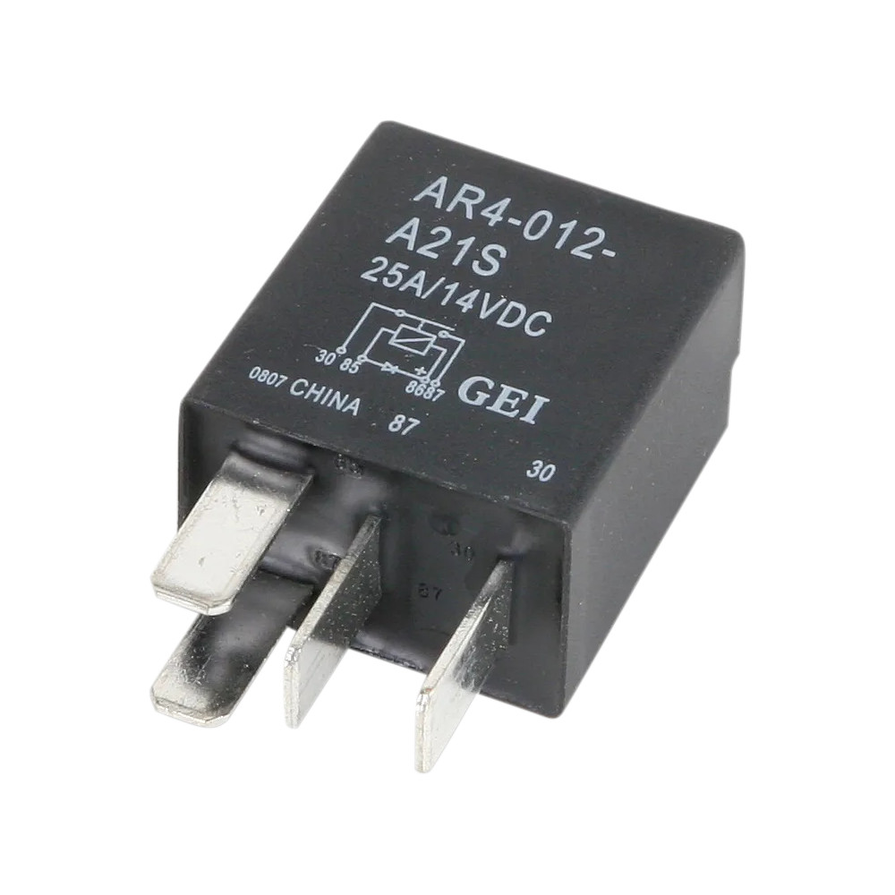 Micro Relay with Diode — 12V, Black