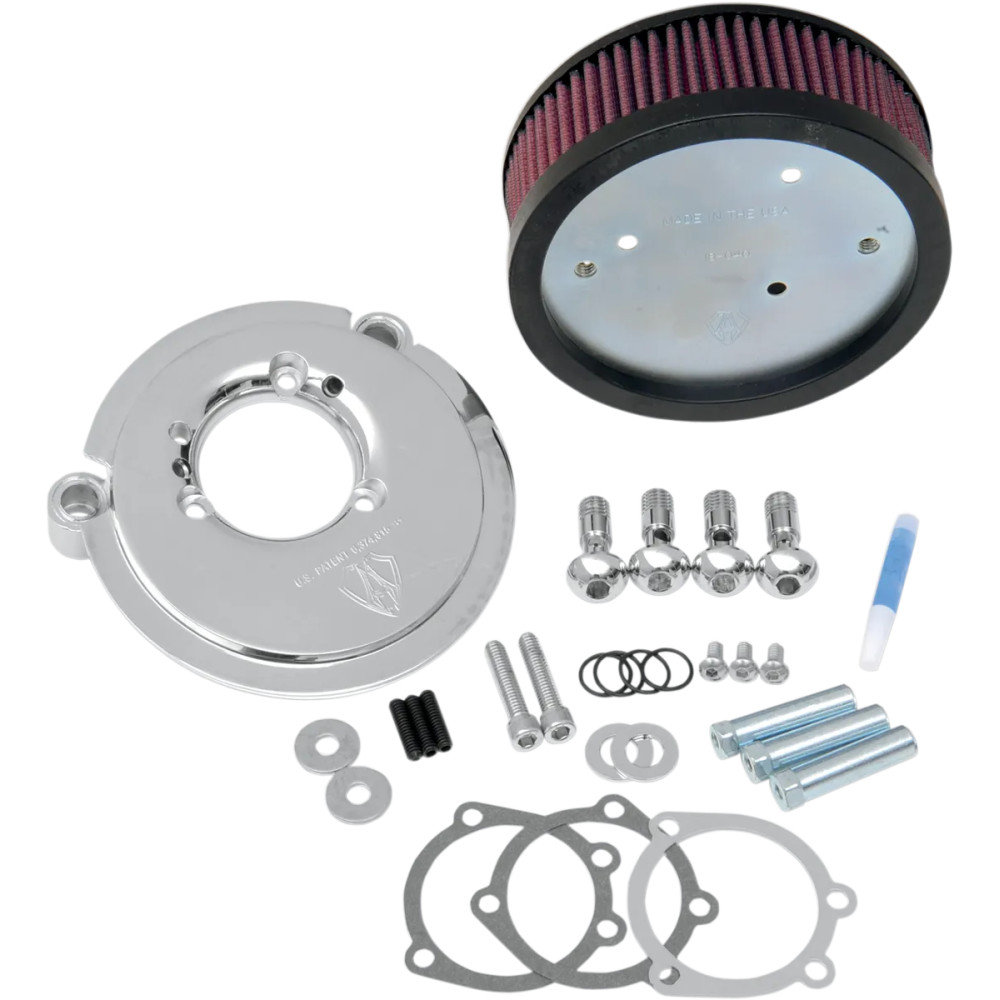 Big Sucker™ Air Filter Kit — Round, Chrome