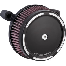 Kit de filtro de aire Big Sucker™ Stage I — Redondo, aluminio CNC, Negro brillante