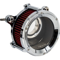 Assault Charge High-Flow Air Cleaner — Round, Chrome
