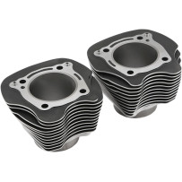 Cylinder Set — 124", 128" displacement, 4.250" bore, 4.375" stroke, Black powder-coat