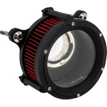 Assault Charge High-Flow Air Cleaner — Round, Black, Billet Aluminum