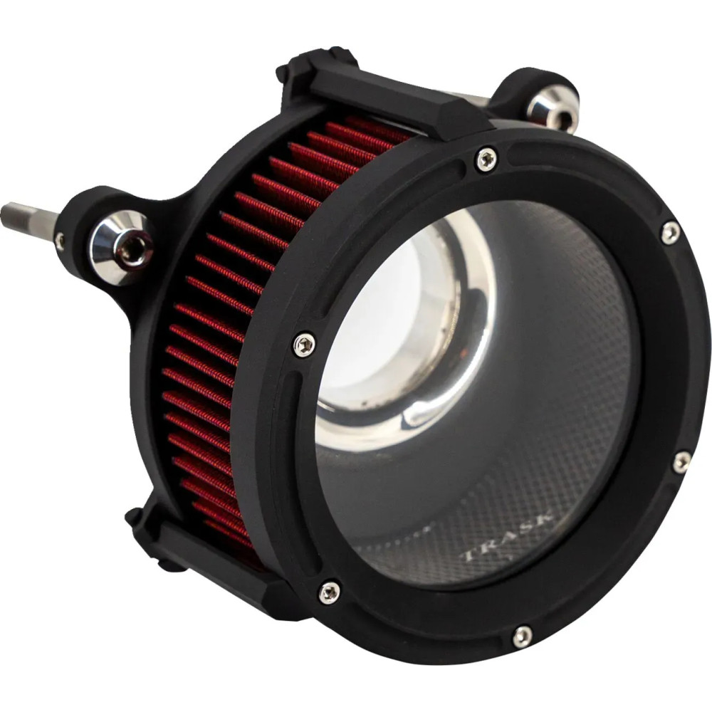Assault Charge High-Flow Air Cleaner — Round, Black, Billet Aluminum