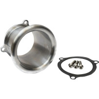 3" Velocity Stack with Backing Plate Kit — 3" tall, 4" diameter opening, fits M8 throttle body 3-hole pattern, Black