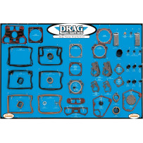 Gasket, Seal and O-Ring Display for Big Twin Motors — 48" W x 32" H, 20 mil vinyl, mounts on 1/8" or 1/4" pegboard