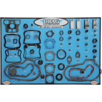 Gasket, Seal and O-Ring Display for 86-03 XL Evolution Motors — 32" H x 48" W