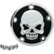 Tapa Skull Points — Cromo, Negro brillante