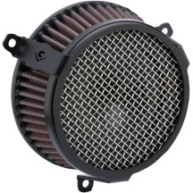 Air Cleaner Kit — Round, Black, Cotton gauze filter