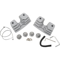 Cubierta para bujía y perno de culata — Plateado, Kit