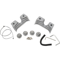 Cubierta para bujía/tornillo de culata — Kit para dos culatas, plateado