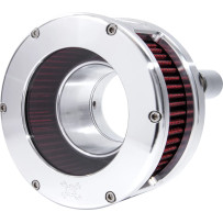 BA Series Air Cleaner Kit — Round, Red, Silver, Raw finish