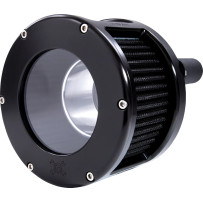 BA Race Series Air Cleaner Kit — 3.335" filter, Black anodized, Bolt-on for Harley-Davidson