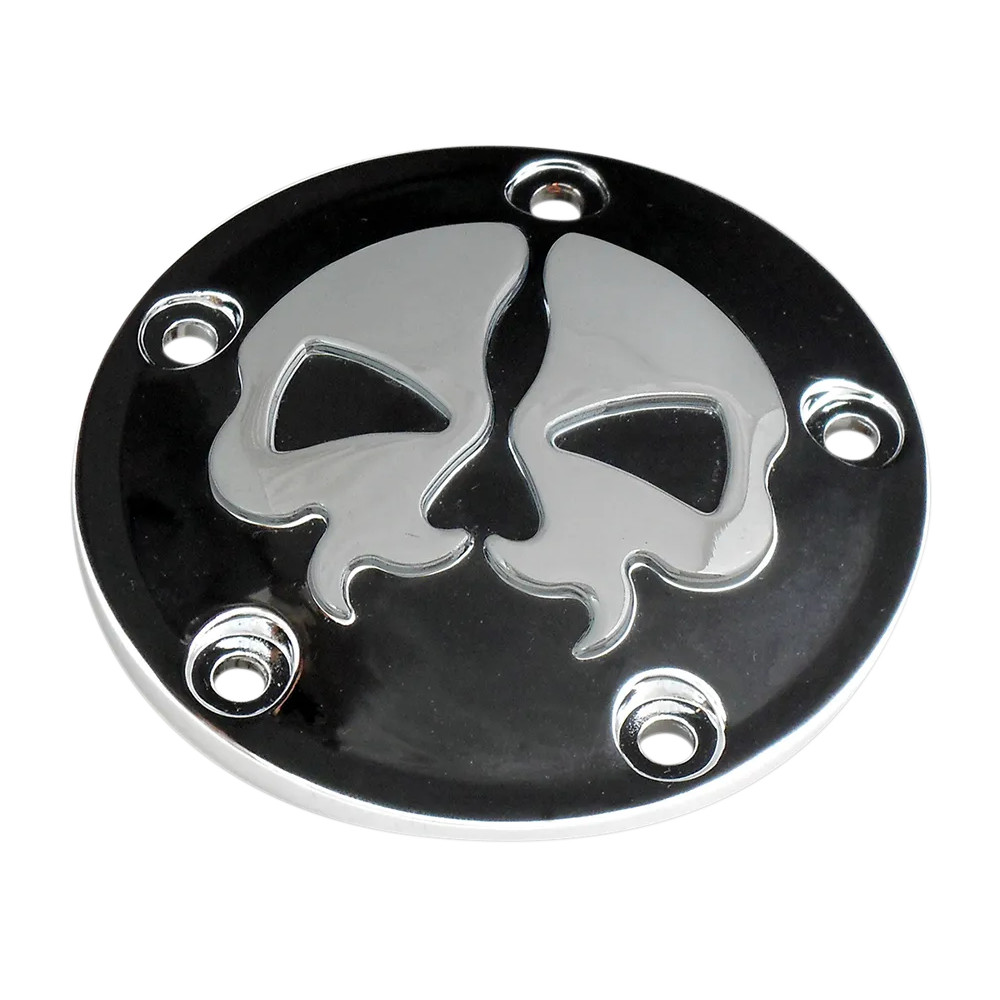 Tapa Split Skull de platinos — Negro