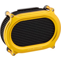Kit de filtro de aire Stage II — oval, dorado, requiere placa trasera OEM/Harley-Davidson Ventilator® oval