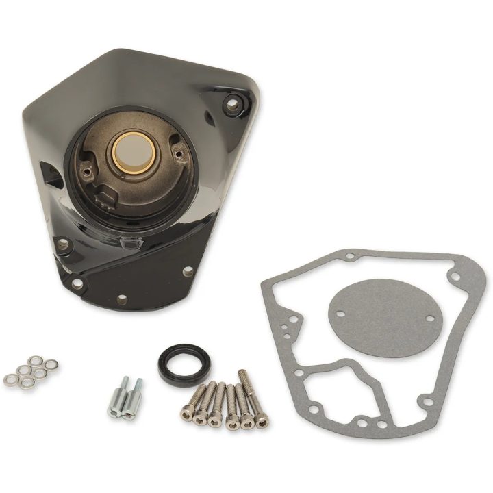 Tapa de leva — 35-0015GB, aluminio, negro brillo