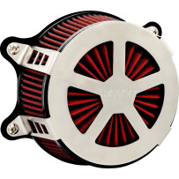 VO2 Radiant V Kit de admisión de aire — Redondo, plateado, acero inoxidable cepillado