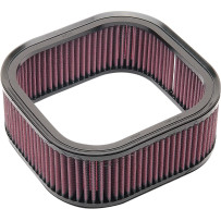 Replacement High-Flow Air Filter — 211 mm × 206 mm × 84 mm, Red