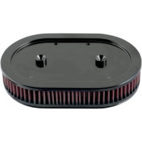 Replacement High-Flow Air Filter — 48 mm height, 238 mm length, 152 mm width, Red