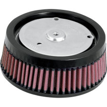 Replacement High-Flow Air Filter — 59.00 mm, round, Black, Red