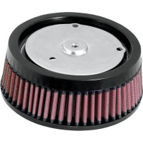 Replacement High-Flow Air Filter — 59.00 mm, round, Black, Red
