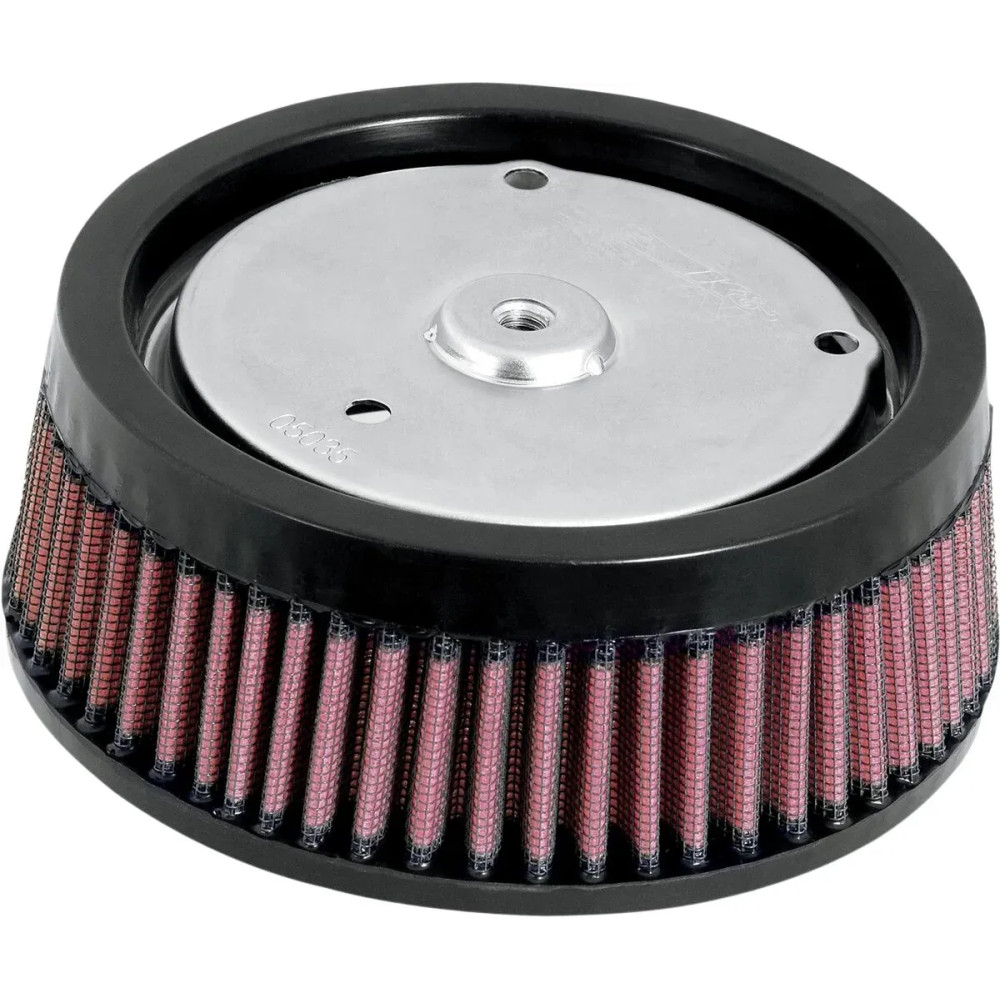 Replacement High-Flow Air Filter — 59.00 mm, round, Black, Red