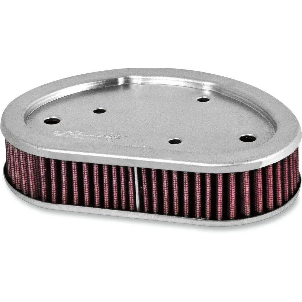 Replacement High-Flow Air Filter — 41 mm (1.625"), 179 mm (7.06"), 121 mm (4.76"), Red