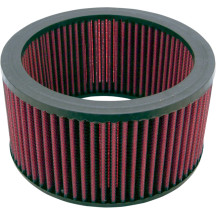 Replacement High-Flow Air Filter for Super E and G Carburetors — 1 in taller, round, black