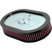 Replacement High-Flow Air Filter — Oval, 52.0 mm (2.05"), Black