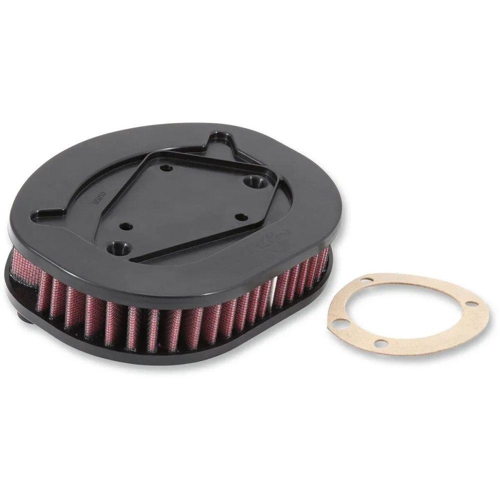 Replacement High-Flow Air Filter — 179 mm × 143 mm × 41 mm, Red