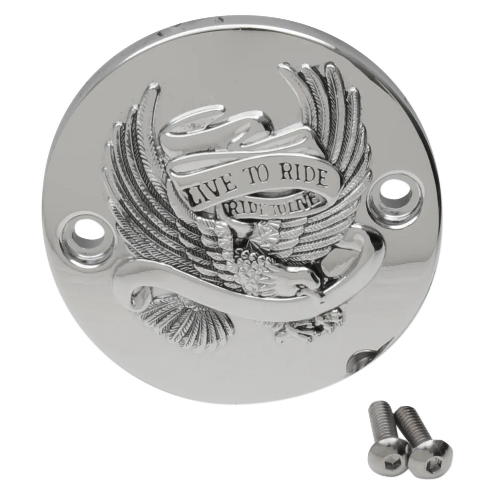 Tapa de puntos Live To Ride — Negro, Cromo