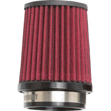Replacement Air Filter for Tuned Induction Air Cleaners — Clamp-on, round tapered, Black, Red, Silver