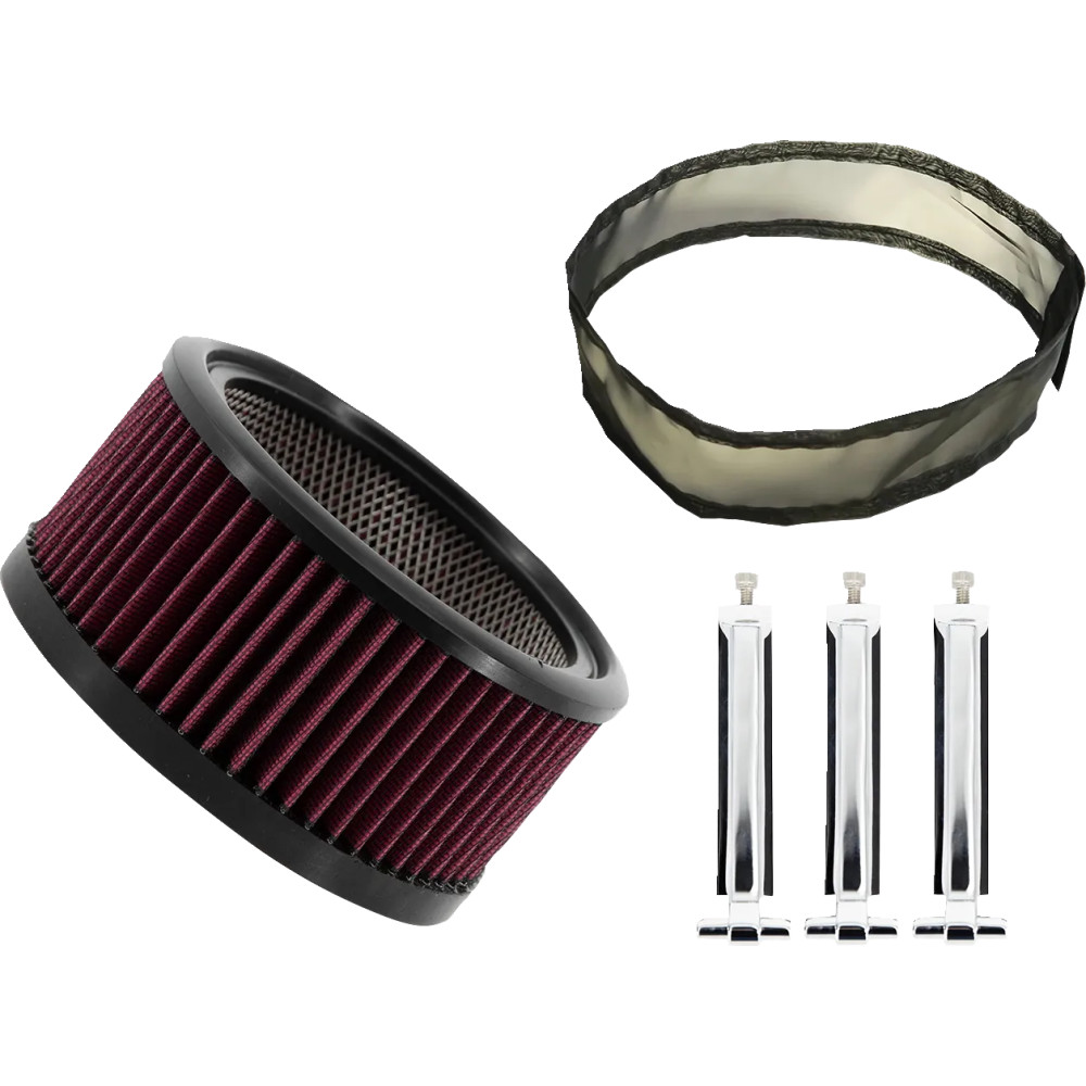 Big Power Filter Kit — Fits Assault Charge air cleaners, Chrome