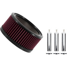 Big Power Filter Kit — Fits Assault Charge air cleaners, Chrome