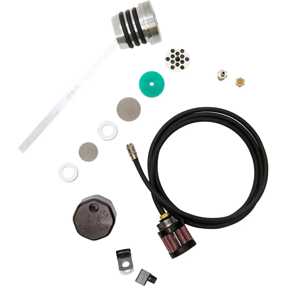 Vented Dipstick — Black, Silver