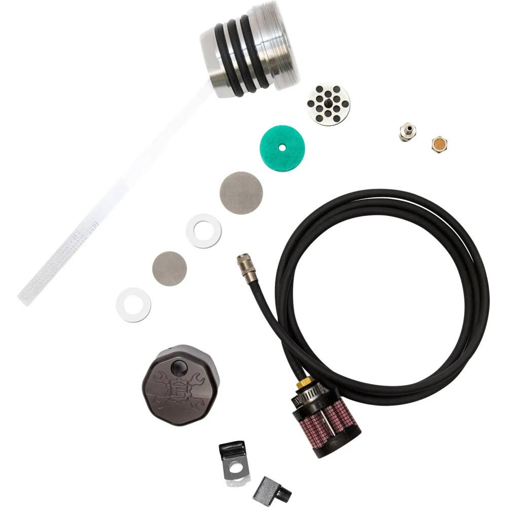 Vented Dipstick — Black, Silver