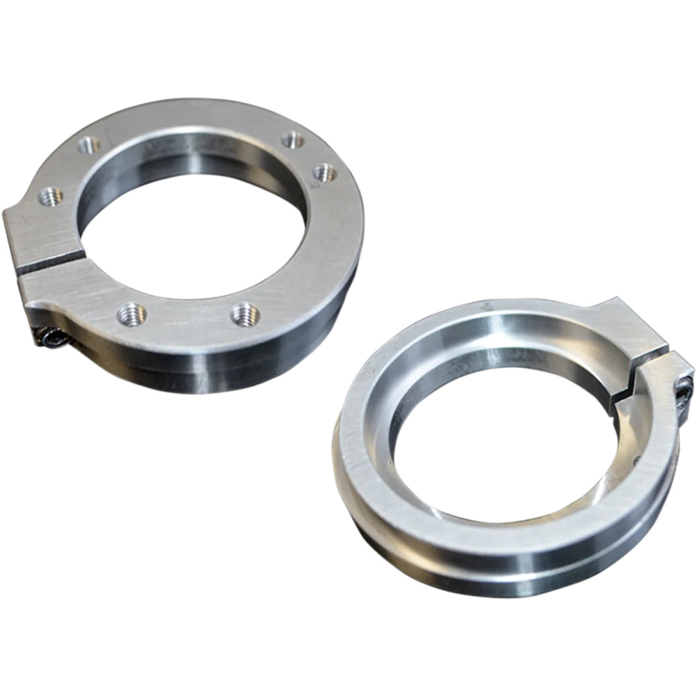 Adaptador de filtro de aire Mikuni — compatible con HSR 42/45, S&S E/G y Keihin CV, plateado