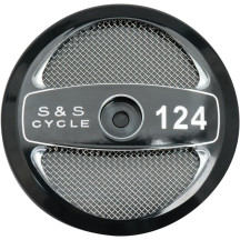 Stealth Air Cleaner Cover — 124" displacement, Black, Gloss