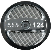 Stealth Air Cleaner Cover — 124" displacement, Black, Gloss