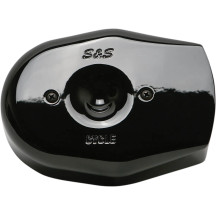 Stealth Air Cleaner Cover — fits S&S Stealth kit, Black, gloss