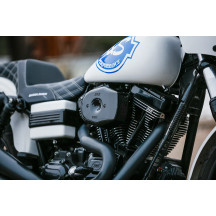 Stealth Air Cleaner Cover — fits S&S Stealth kit, Black, gloss