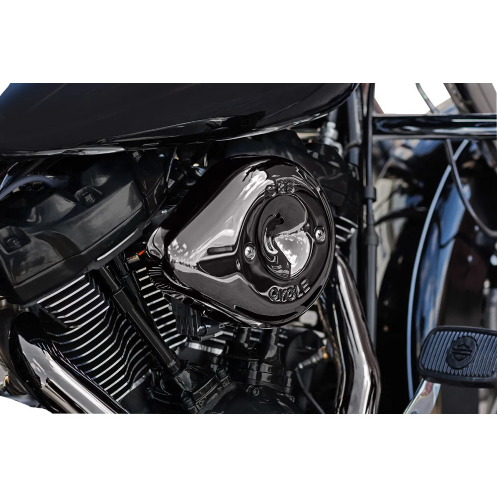 Stealth Teardrop Air Cleaner Cover — Lava Chrome