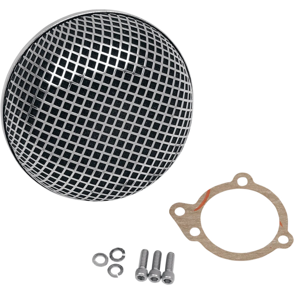 "Bob" Retro-Style Air Cleaner Kit — 5.50", Super E and G, Chrome