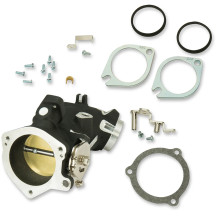 Kit Throttle Hog de cuerpo de acelerador operado por cable — 58 mm, negro con recubrimiento en polvo