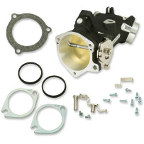Kit de cuerpo de acelerador Throttle Hog operado por cable — 66 mm de diámetro, negro, recubrimiento en polvo