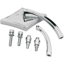Pro-Mini Chrome Mirror — Chrome, 5/16"-18 thread, 70 mm head, 125 mm width