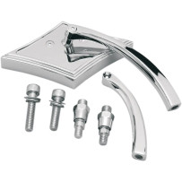 Pro-Mini Chrome Mirror — Chrome, 5/16"-18 thread, 70 mm head, 125 mm width