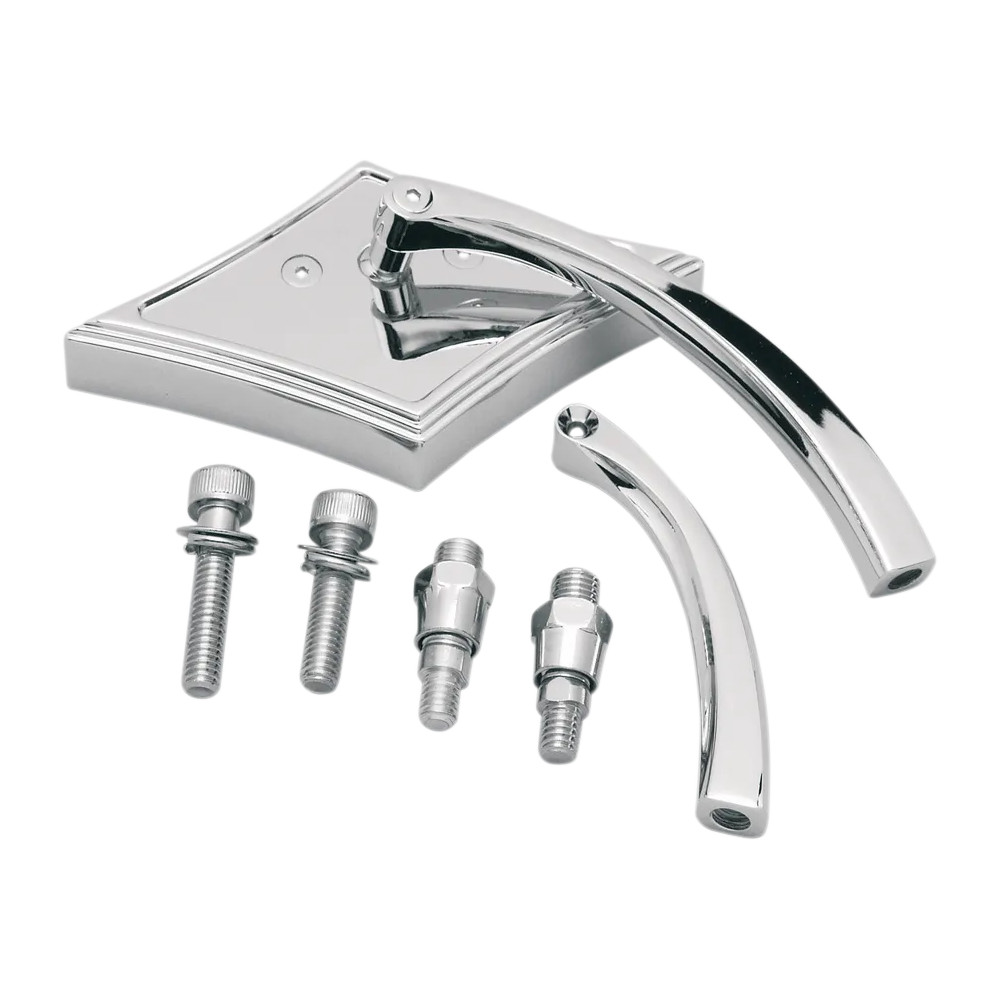 Pro-Mini Chrome Mirror — Chrome, 5/16"-18 thread, 70 mm head, 125 mm width