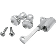 Mikuni Enrichener Cable Relocation Bracket Kit with Knobs — Chrome